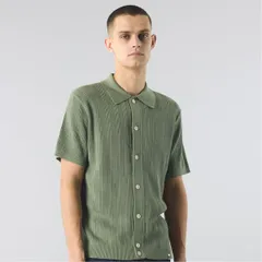 プレティグリーン メンズ トップス シャツ Pretty Green Barker Short Sleeve Shirt Green グリーンのサムネイル