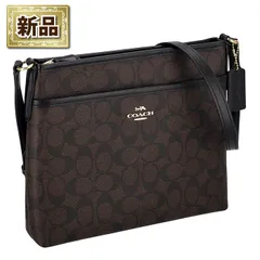 コーチ COACH ショルダーバッグ F29210 IMAA8 2023 AW ブラウン シグネチャーキャンバス ブラックレザー ゴールド金具