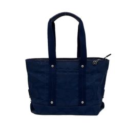 COACH(コーチ) トートバッグ デイジーナイロンシグネチャートート F18844 ネイビー レザー