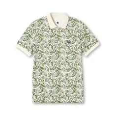 プレティグリーン メンズ トップス ポロシャツ Pretty Green Aquarelle Paisley Polo Shirt Stone ストーンのサムネイル