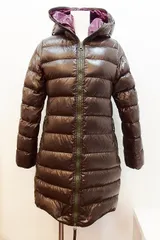 【154187】DUVETICA デュベティカ  アチェ　ダウンコート　*シミあり  38 D.1140N00/1035.R ダークブラウン