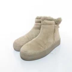 良品 green label relaxing グリーンレーベルリラクシング ハイカットウォームスニーカー ショートブーツ S 22.5cm ベージュ レディース 古着 中古 USED