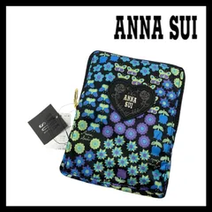 【ANNA SUI】エコバッグ ポリエステル ブルー/青 フラワー/花柄 蝶/チョウ キャリーオン トートバッグ アナスイ (MM-677)
