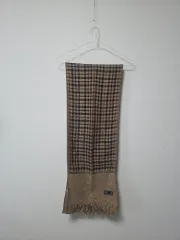 DAKS チェックマフラー ブラウン系 スカーフ
