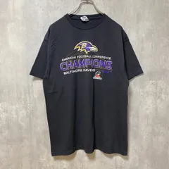古着 used　NFL　BALTIMORE RAVENS　アメフト　半袖プリントTシャツ　黒　ブラック　スポーツ　Lサイズ