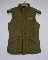 コロンビア レディース キルティング ベスト 90 オリーブカーキ色