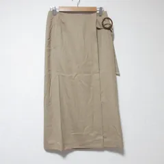 美品 green label relaxing グリーンレーベルリラクシング ユナイテッドアローズ FM ベルテッド タイト スカート 38 ベージュ レディース 古着 中古 USED
