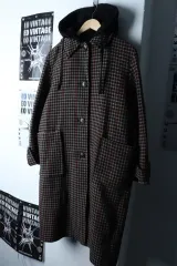 W(S) A.T.CORNER アットコーナー コートジャケット バルマカーン CHECK COLOR MIX ウール - 16FCE
