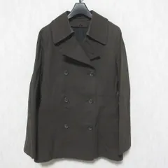 良品 MARGARET HOWELL マーガレットハウエル ウールライナー付き ダブルブレスト ミドルコート Pコート ピーコート 3 ブラウン レディース 古着 中古 USEDのサムネイル
