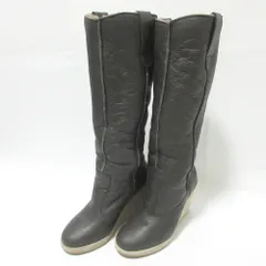 美品 A.P.C. アーペーセー ウェッジソール ムートンブーツ ロングブーツ 36 約23cm ブラウン レディース 古着 中古 USEDのサムネイル