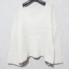 美品 24AW Liesse リエス アルパカブレンド ストレッチ Vネック ニット セーター A0148KSW508 アイボリー レディース 古着 中古 USEDのサムネイル