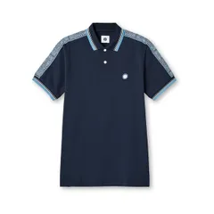 プレティグリーン メンズ トップス ポロシャツ Pretty Green Eclipse Tape Polo Shirt Navy ネイビーのサムネイル