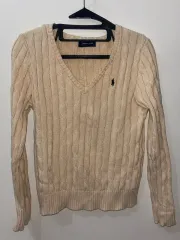 ポロ Raphaクラブ ケーブル Vネックニット M