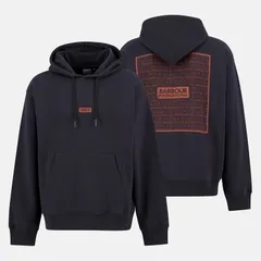 バブアー メンズ アウター パーカー・スウェット パーカー グラフィック Barbour International Lever Graphic Hoodie Dark Navy ネイビーのサムネイル