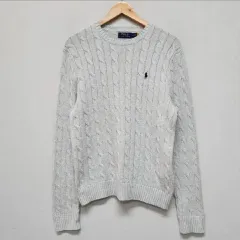 新モデルQR) POLO RALPH LAUREN ポロラルフローレン コットン ケーブルニット Mサイズ