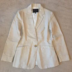 Massimo Dutti リネン100 テーラードジャケット EUR34 ベージュのサムネイル