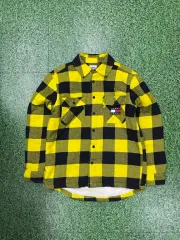 トミーヒルフィガー トミー ジーンズ フランネル シープスキン シャツ ジャケット オーバーサイズ