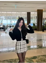 新品 CHECK スカート ツイード スカート ゲストルック レディースコーデ デートコーデ ミニ スカート