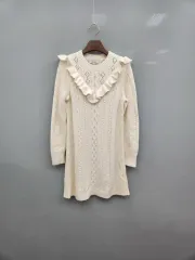 & Other Stories アイボリー フリル ニット ロング丈