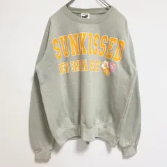 古着 used　Pacific＆Co　長袖ロゴプリントスウェット　トレーナー　クルーネック　ニュースムーナビーチ　グレー　Sサイズ