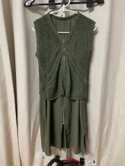 SI カーキ ニット ベスト 90