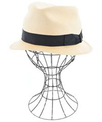 最高峰】Borsalino ボルサリーノ ストローハット ネイビーブルー 56