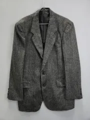 ヴィンテージ ビーズ ビジネス Classic ヘリンボーン POINT ストライプ ウール ブレーザー ジャケット