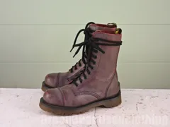 MK777 レディース キッズ Dr.Martens 10ホールシューズ グレーっぽい茶 22cmくらい　