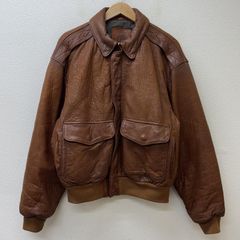 90sヴィンテージ ムートン襟 A-2 羊革 フライトジャケットL 茶 レトロ