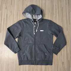 95) アディダス グレー フードジップアップ