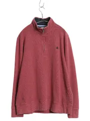 【お得なクーポン配布中!】 ブルックスブラザーズ ハーフジップ コットン ニット スウェット メンズ XL / 古着 リブ編み セーター トレーナー ストレッチ ワンポイント