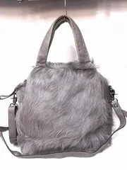 【171801】ADORE アドーア  ファー×レザー 2WAYバッグ グレー