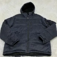 ヴィンテージ ネイビー CHECK ポケット ダウン 854 y2k ストリート 森 ギャル 日本 ヴィンテージ