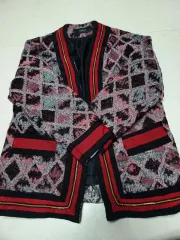 JESSI NEWYORK マルチレッドチェック ウールハーフジャケット ポール1282