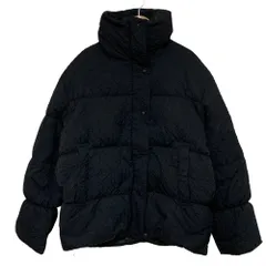 美品 EMODA エモダ シワ加工 ダウンジャケット サイズF ブラック レディース 古着 中古 USEDのサムネイル