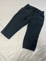 【218387】adidas アディダス  ハーフパンツ　CLIMALITE　スポーツ　ロゴ刺繍　ウエストゴム　サイズM  ・ ブラック