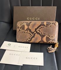 GUCCI グッチ バンブー パイソン ラウンドファスナー タッセル - メルカリ