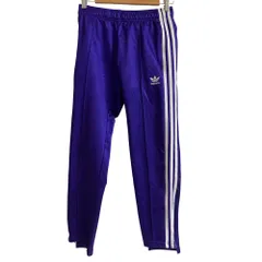 美品 adidas アディダス オリジナルス スリーストライプ トラックパンツ XSサイズ パープル レディース 古着 中古 USED