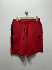 ナイキ テックフリース ハーフパンツ レッド XL