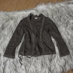 ブラウン レース ブラウス カーディガン