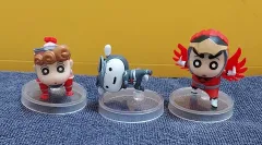 クレヨンしんちゃん & ひまわり & シロ ミニフィギュア 3種