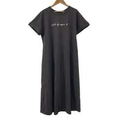 良品 To b. by agnès b. トゥービー バイ アニエスベー ロゴ プリント ワンピース サイズ38 グレー レディース 古着 中古 USED