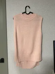 新品) ライトピンク ニット ベスト