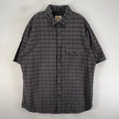 古着 ブルックスブラザーズ Brooks Brothers 半袖シャツ 胸ポケ Red Fleece L  グレー系 チェック メンズ