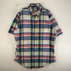 古着 ブルックスブラザーズ Brooks Brothers 半袖シャツ 胸ポケ REGENT M  ブルー系 チェック メンズ