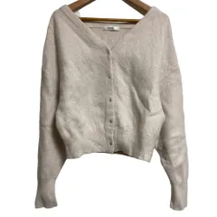 美品 22AW SNIDEL スナイデル アンゴラブレンド ニット カーディガン サイズF アイボリー レディース 古着 中古 USED