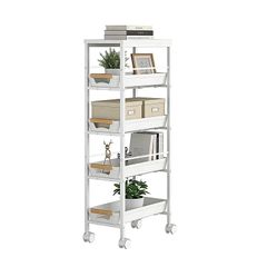 キッチンワゴン 引き出し式 隙間収納ラック 天板付き スリム キャスター付き 省スペース ランドセル ベビーワゴン オムツ キッチン 洗面所 ワゴン収納 収納力 一人暮らし用 (ホワイト, 幅20cm) 0