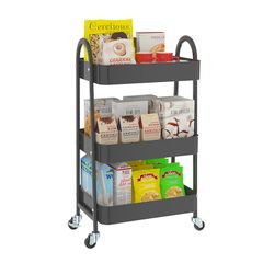 WISH SUN ワゴン キャスター付き 3段 キッチンワゴン A型パイプ キャスター付きワゴン 取っ手付き おしゃれ 洗面所 収納 隙間 キッチン 奥行30cm 0