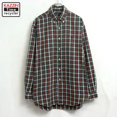 90s vintage RALPH LAUREN チェック柄 ボタンダウン 長袖シャツ メンズ 表記Mサイズ