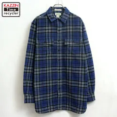 00s L.L.Bean チェック柄 ヘビーネル 長袖シャツ メンズ XLサイズ相当 ビッグサイズ オーバーサイズ